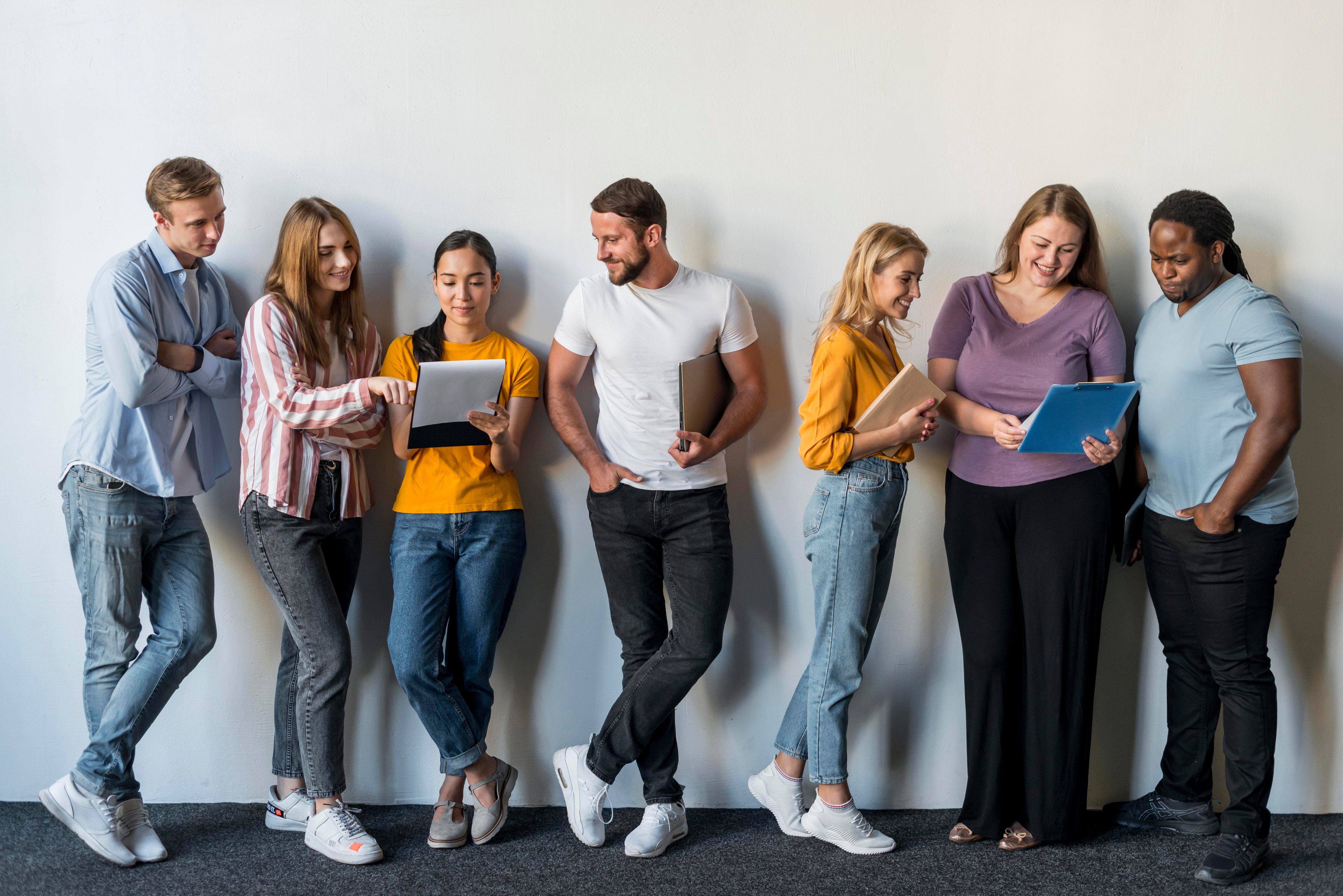 Students working together